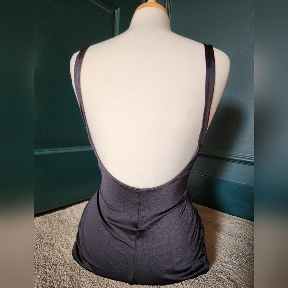 Cole of California Vtg 80s Black Multi Color Floral One Piece Swimsuit - Sz 16 - Picture 2 of 13